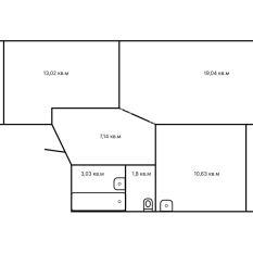 2-к квартира | 53.90 м² | 7 - 10 эт. 61