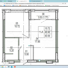 1-к квартира | 42.40 м² | 10 - 20 эт. 10