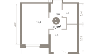 36.00 м² | 5 - 8 эт.