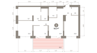 97.00 м² | 1 - 8 эт.