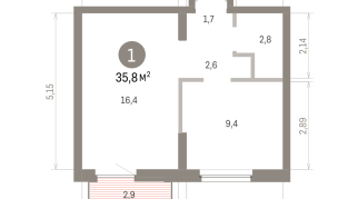 35.00 м² | 7 - 7 эт.