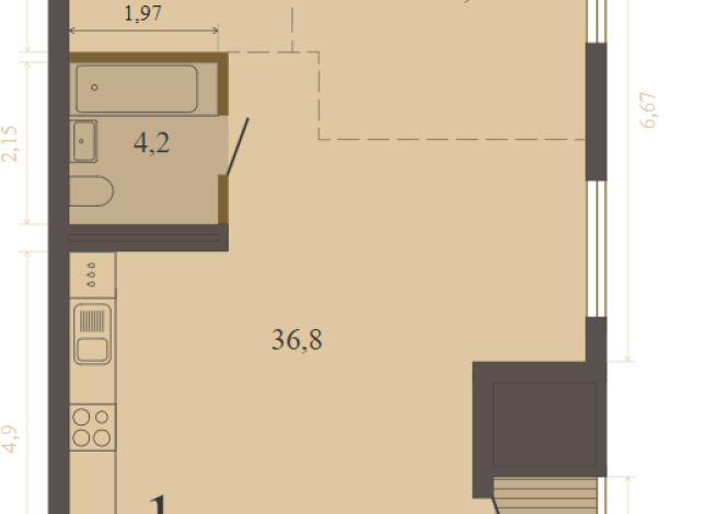 66.60 м² | 4 - 8 эт.