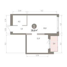 39.00 м² | 6 - 8 эт. 00