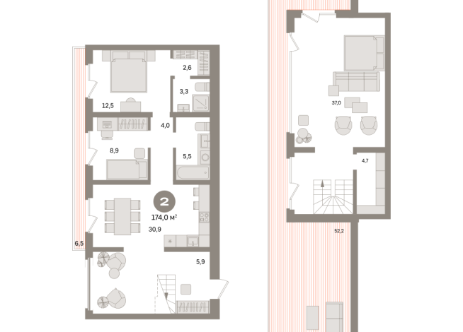 174.00 м² | 7 - 7 эт.