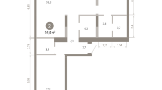 93.00 м² | 9 - 9 эт.