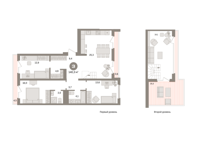 140.00 м² | 7 - 7 эт.