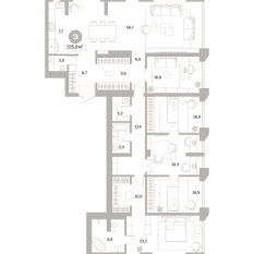 225.00 м² | 21 - 25 эт. 00