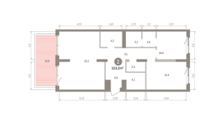 103.00 м² | 2 - 8 эт.