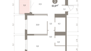 63.00 м² | 18 - 24 эт.