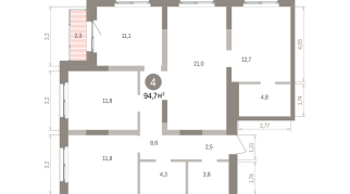 94.00 м² | 5 - 15 эт.