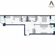 2-к квартира | 70.80 м² | 17 - 19 эт. 130