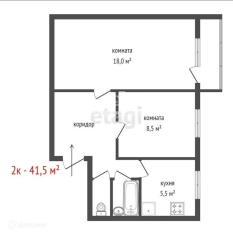 2-к квартира | 41.50 м² | 2 - 5 эт. 81