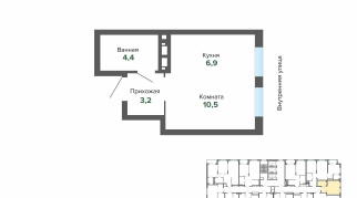 25.06 м² | 9 - 25 эт.