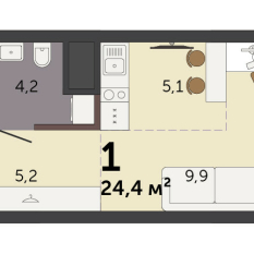 24.40 м² | 13 - 32 эт. 00