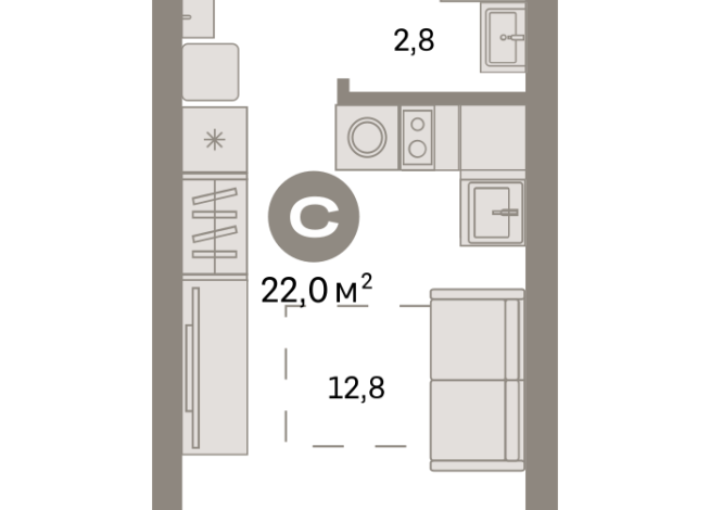 21.00 м² | 6 - 9 эт.
