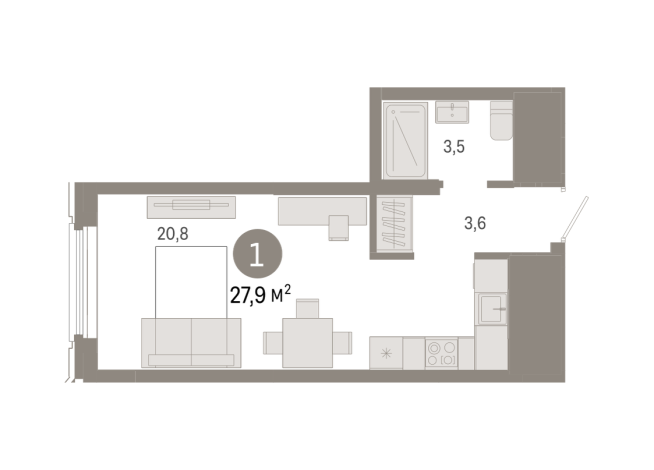 27.00 м² | 10 - 24 эт.