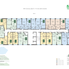22.48 м² | 4 - 28 эт. 01