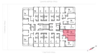 37.40 м² | 8 - 25 эт.