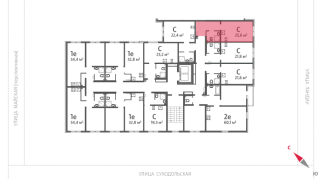 25.60 м² | 3 - 8 эт.