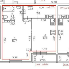 1-к квартира | 38.90 м² | 19 - 20 эт. 51