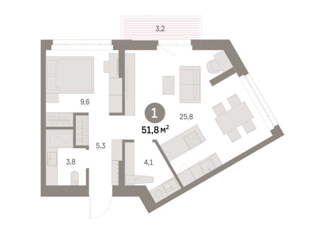 51.00 м² | 4 - 9 эт.