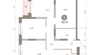 76.00 м² | 2 - 15 эт.