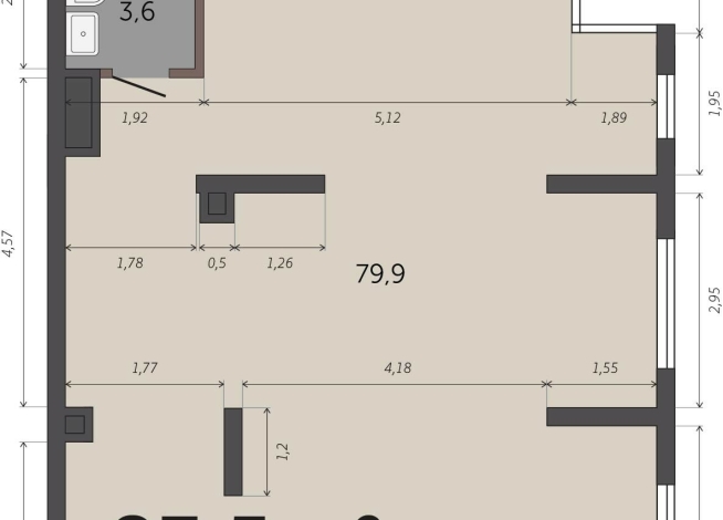 83.50 м² | 1 - 30 эт.