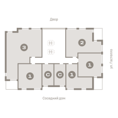 46.00 м² | 11 - 16 эт. 00