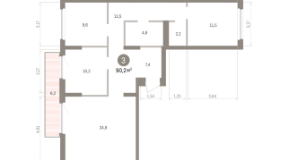 90.00 м² | 9 - 9 эт.