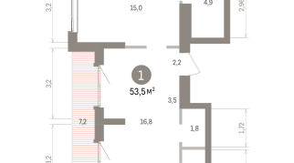 53.00 м² | 23 - 25 эт.