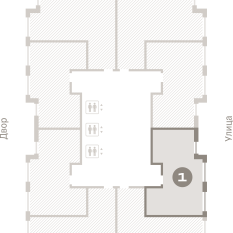 53.00 м² | 21 - 25 эт. 01