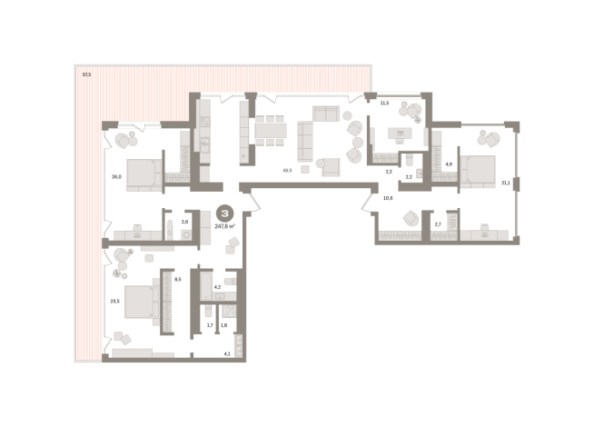 247.00 м² | 24 - 24 эт.