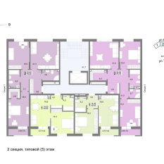 80.00 м² | 2 - 17 эт. 00