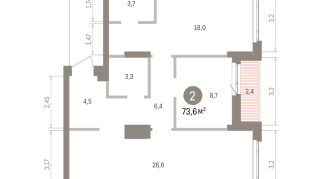 73.00 м² | 8 - 16 эт.