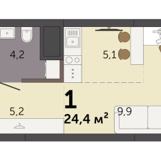 24.40 м² | 12 - 32 эт. 00