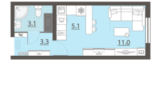 22.60 м² | 12 - 25 эт.