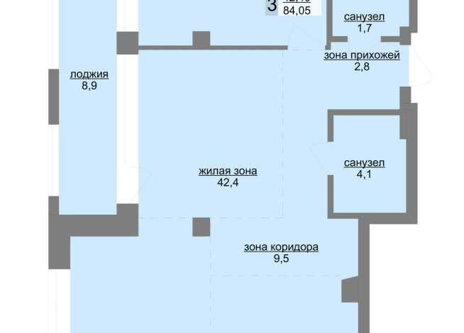 83.60 м² | 4 - 30 эт.