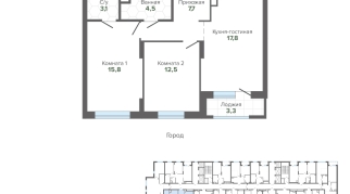 64.75 м² | 7 - 25 эт.