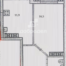 1-к квартира | 39.50 м² | 23 - 24 эт. 70