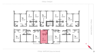 21.60 м² | 6 - 8 эт.