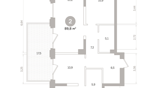 89.00 м² | 3 - 17 эт.