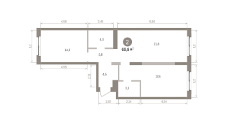 69.00 м² | 3 - 8 эт.