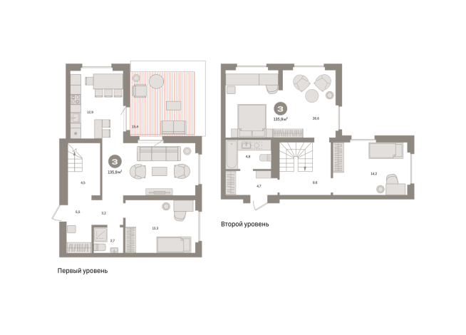 135.00 м² | 15 - 16 эт.