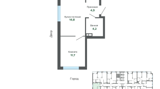 35.61 м² | 3 - 25 эт.