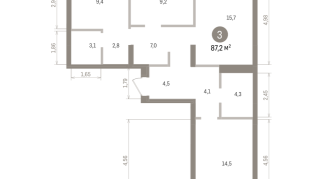 87.00 м² | 7 - 7 эт.