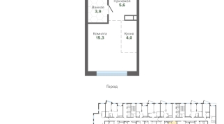 28.76 м² | 11 - 25 эт.