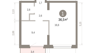 36.00 м² | 7 - 7 эт.