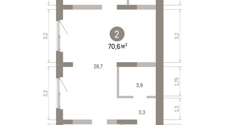 70.00 м² | 9 - 9 эт.