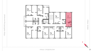 22.30 м² | 4 - 8 эт.