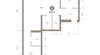 87.00 м² | 9 - 9 эт.